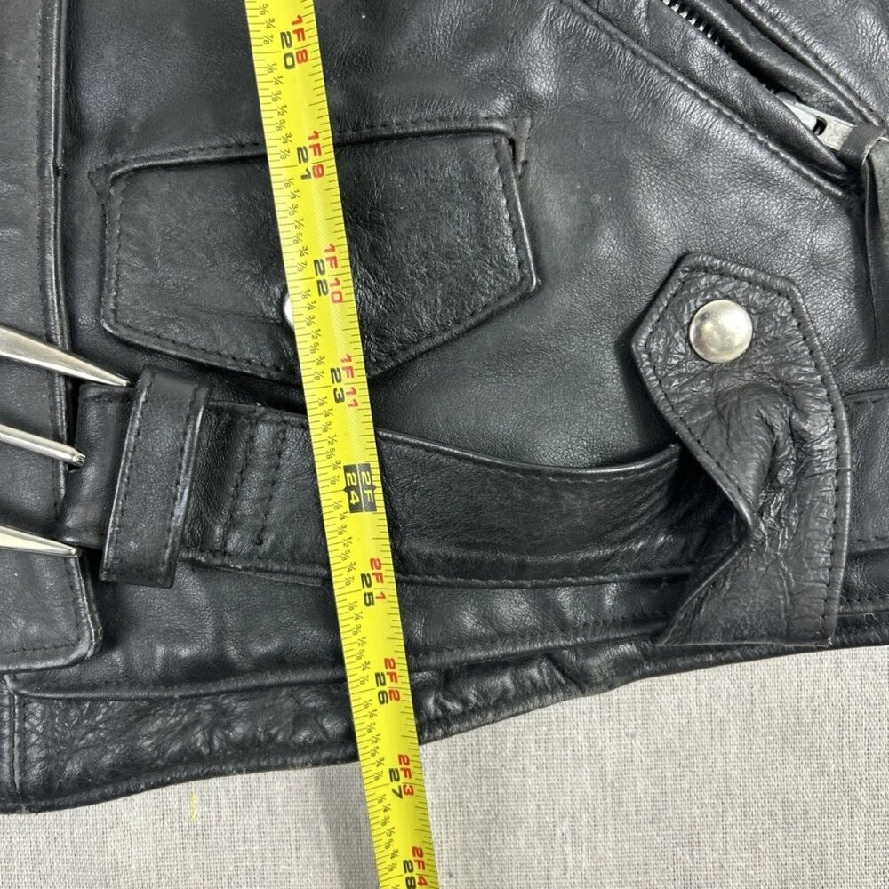 VTG Harley Davidson Mens Black Leather Biker Jacket Mon Valley Chapter HOG 46 - Picture 15 of 15